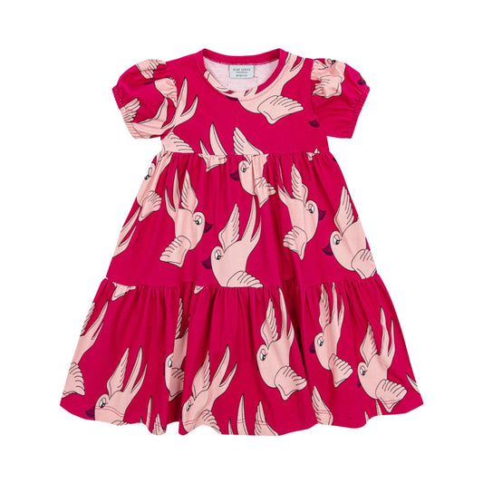 SWALLOW RED / PUFF DRESS