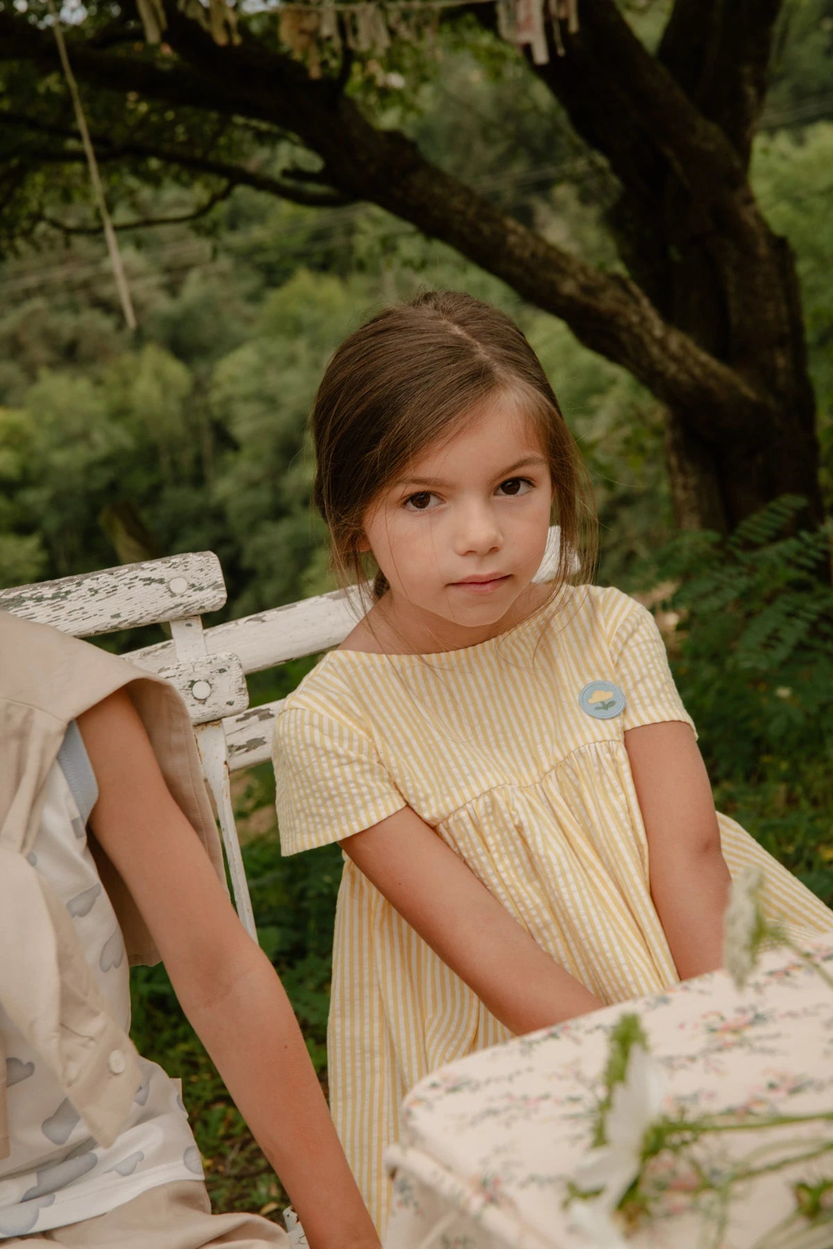 Seersucker Cotton Dress - Sunny Stripe