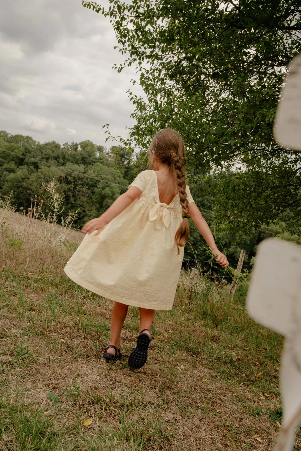 Seersucker Cotton Dress - Sunny Stripe