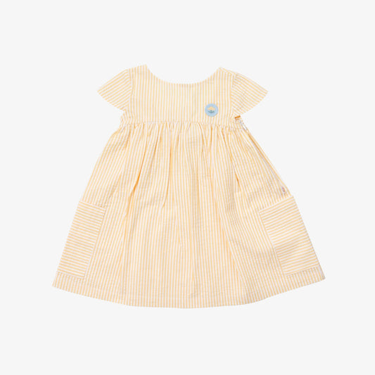 Seersucker Cotton Dress - Sunny Stripe