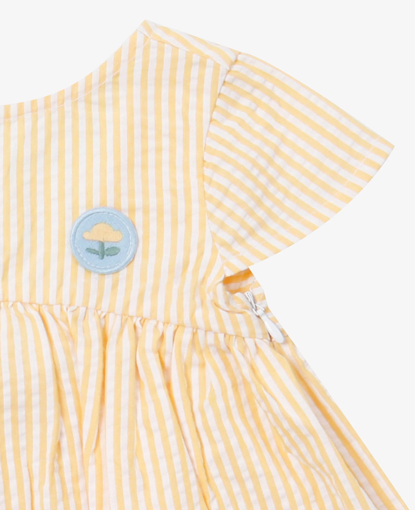 Seersucker Cotton Dress - Sunny Stripe