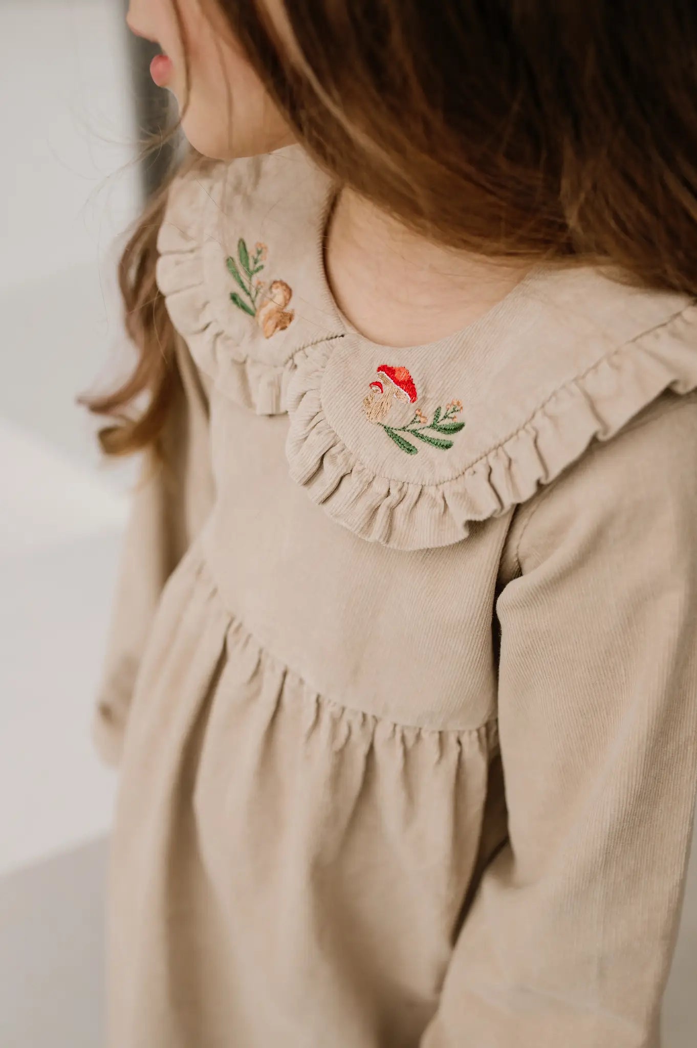 Dress Corduroy with Embroidery